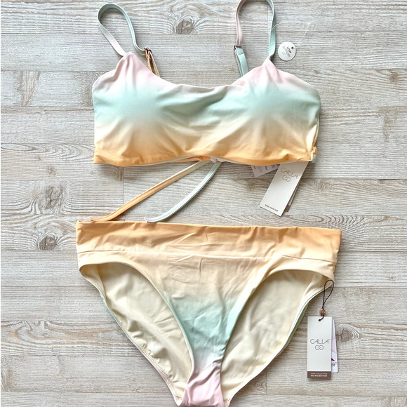 CALIA by Carrie Underwood Pastel Bikini Set - Picture 1 of 6